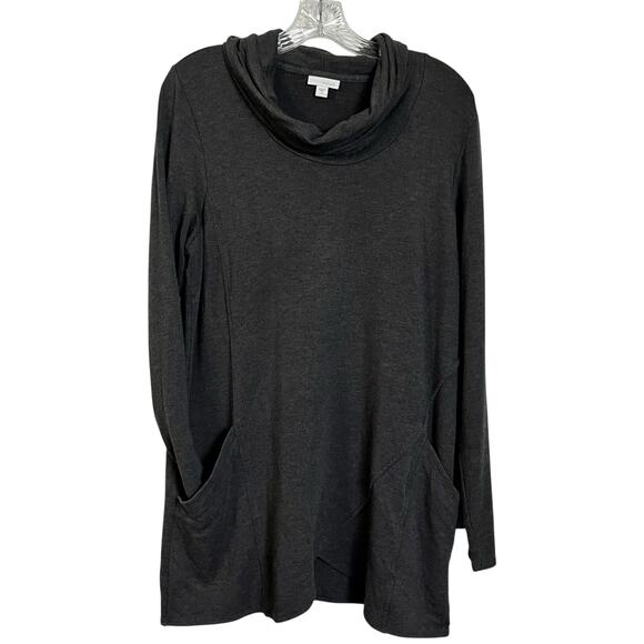 Pure Jill J. Jill Long Sleeve Cowl Neck Tunic Pockets Tunic Lagenlook Med (3010) - Picture 1 of 7